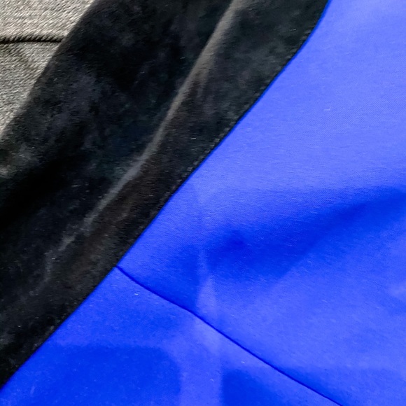 Calvin Klein Faux Suede Silhouette Blue Dress - Picture 4 of 6